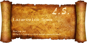 Lazarovics Soma névjegykártya